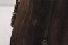 Authentic CHANEL CC Logo Chain Shoulder Hand Bag Purse Suede Brown 3188J