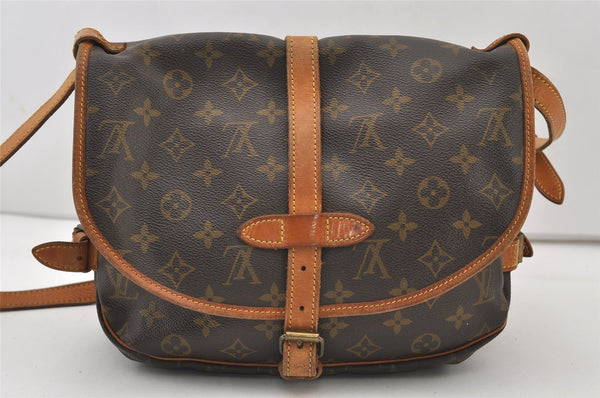 Authentic Louis Vuitton Monogram Saumur 30 Shoulder Cross Bag M42256 LV 3189J