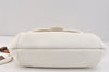 Authentic GUCCI Bamboo Horsebit Shoulder Hand Bag Leather 240266 White 3189K
