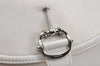 Authentic GUCCI Bamboo Horsebit Shoulder Hand Bag Leather 240266 White 3189K