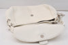 Authentic GUCCI Bamboo Horsebit Shoulder Hand Bag Leather 240266 White 3189K