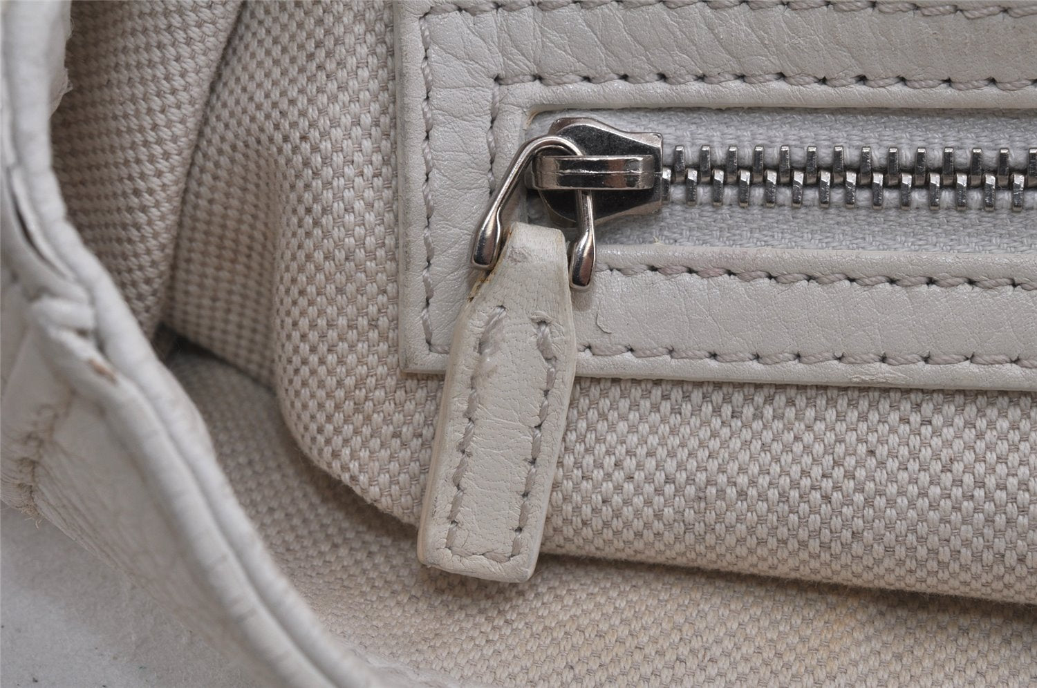 Authentic GUCCI Bamboo Horsebit Shoulder Hand Bag Leather 240266 White 3189K