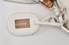 Authentic GUCCI Bamboo Horsebit Shoulder Hand Bag Leather 240266 White 3189K
