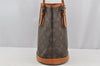 Authentic Louis Vuitton Monogram Bucket PM Shoulder Tote Bag M42238 LV 3190J
