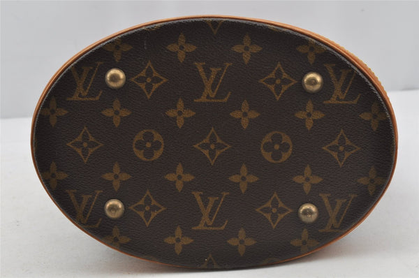 Authentic Louis Vuitton Monogram Bucket PM Shoulder Tote Bag M42238 LV 3190J