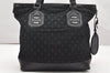 Authentic GUCCI Vintage Shoulder Tote Bag GG Nylon Leather 241104 Black 3191K