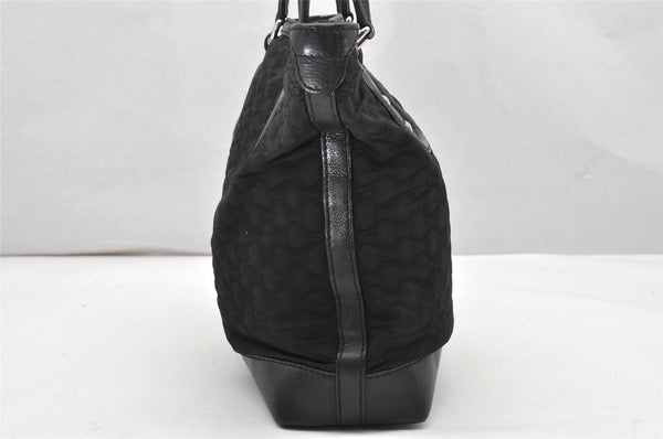 Authentic GUCCI Vintage Shoulder Tote Bag GG Nylon Leather 241104 Black 3191K