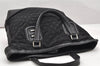 Authentic GUCCI Vintage Shoulder Tote Bag GG Nylon Leather 241104 Black 3191K