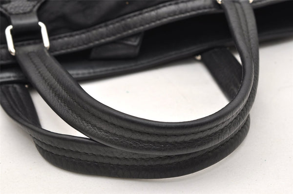 Authentic GUCCI Vintage Shoulder Tote Bag GG Nylon Leather 241104 Black 3191K