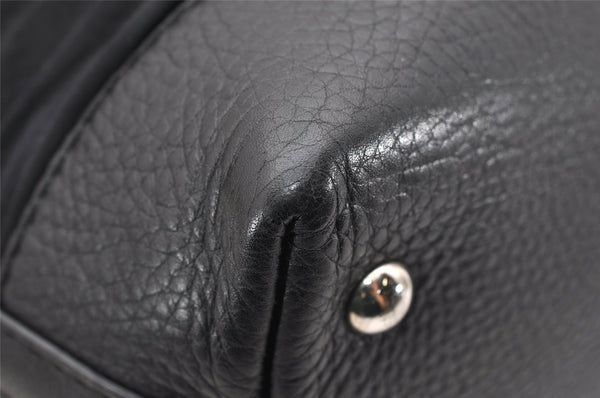 Authentic GUCCI Vintage Shoulder Tote Bag GG Nylon Leather 241104 Black 3191K