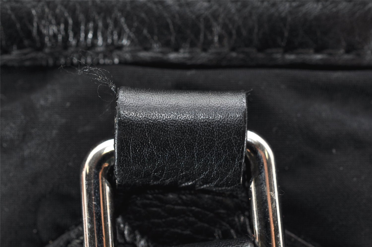 Authentic GUCCI Vintage Shoulder Tote Bag GG Nylon Leather 241104 Black 3191K