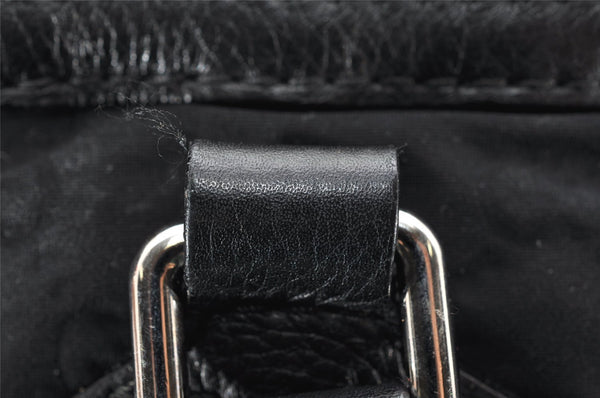 Authentic GUCCI Vintage Shoulder Tote Bag GG Nylon Leather 241104 Black 3191K