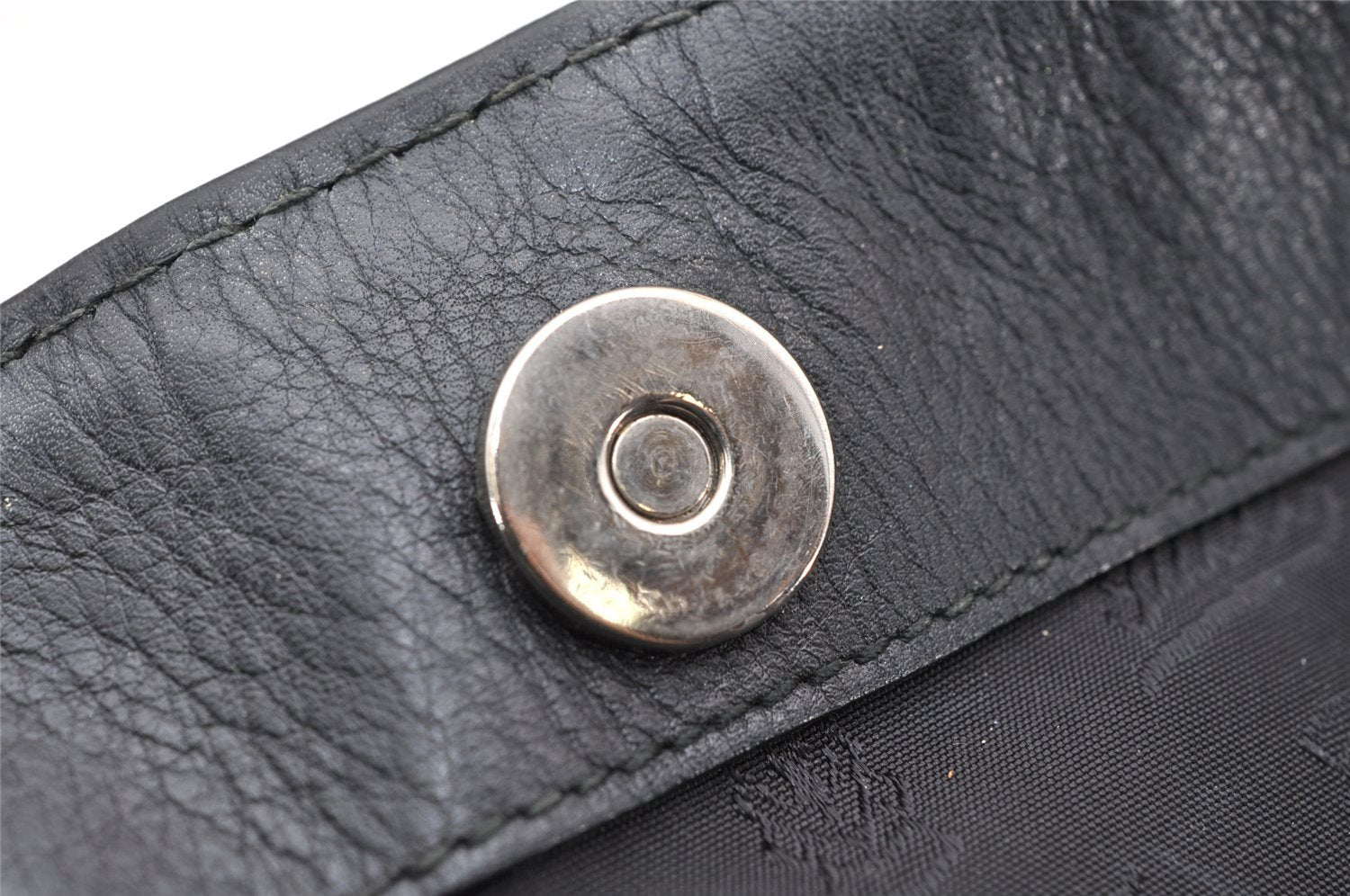 Authentic GUCCI Vintage Shoulder Tote Bag GG Nylon Leather 241104 Black 3191K