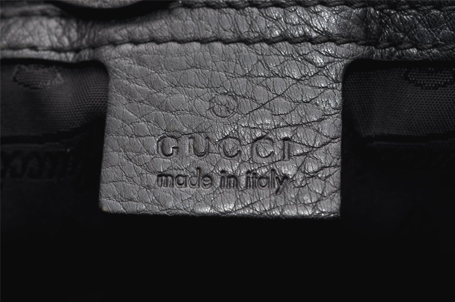 Authentic GUCCI Vintage Shoulder Tote Bag GG Nylon Leather 241104 Black 3191K