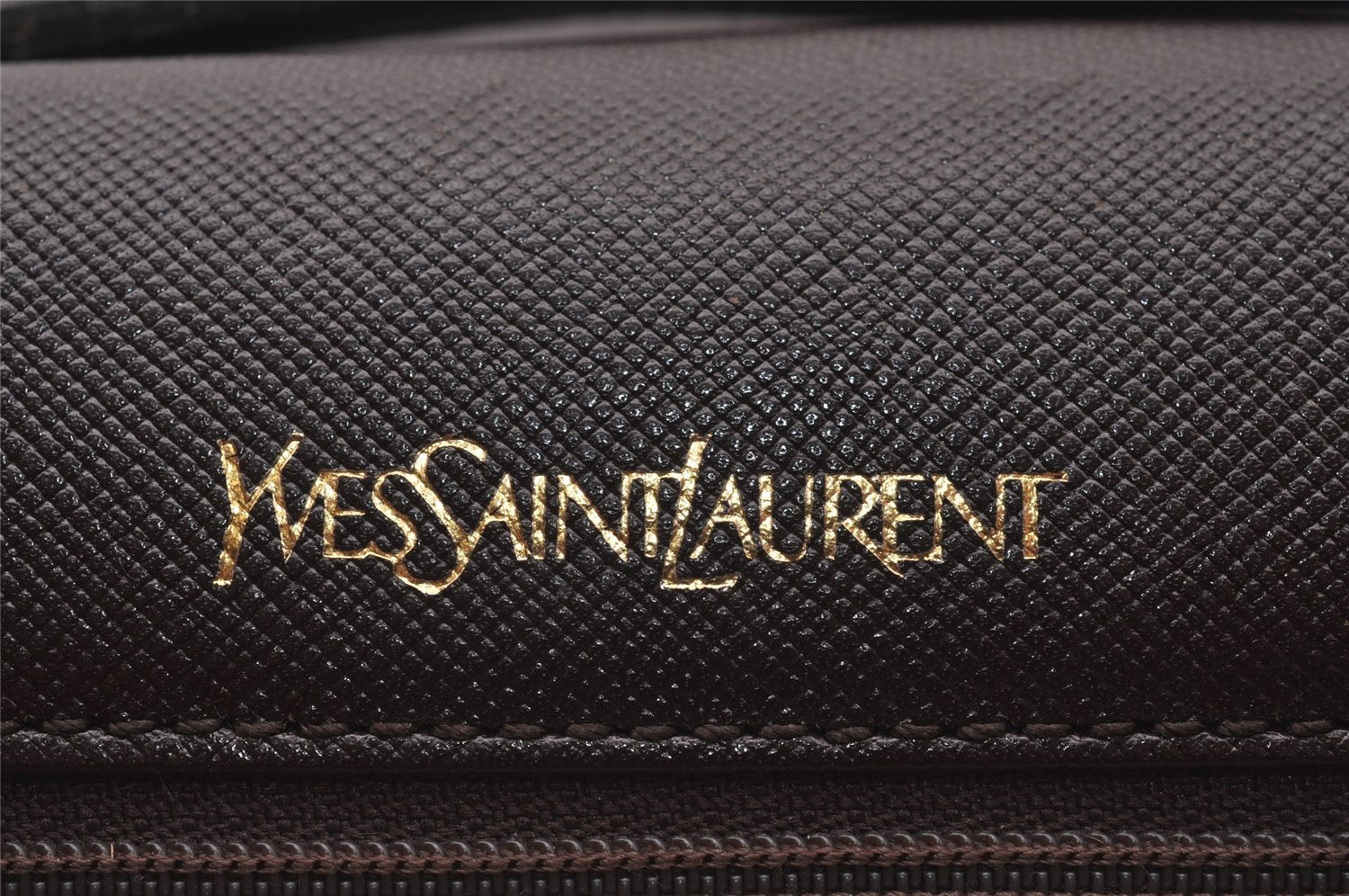 Authentic YVES SAINT LAURENT Vintage Shoulder Bag Purse Leather Brown 3192I