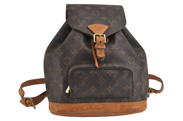 Authentic Louis Vuitton Monogram Montsouris MM Backpack M51136 LV 3192J