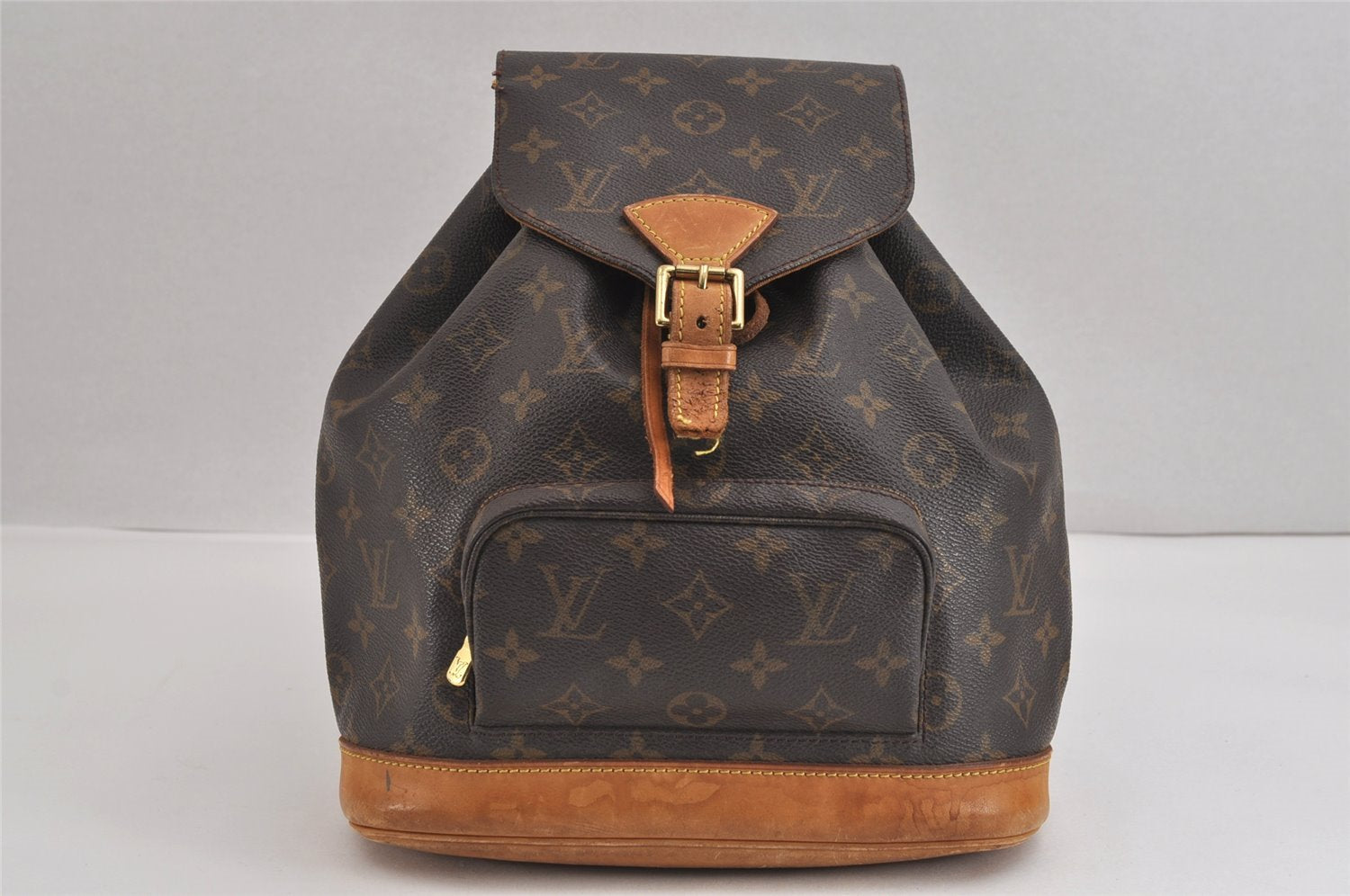Authentic Louis Vuitton Monogram Montsouris MM Backpack M51136 LV 3192J