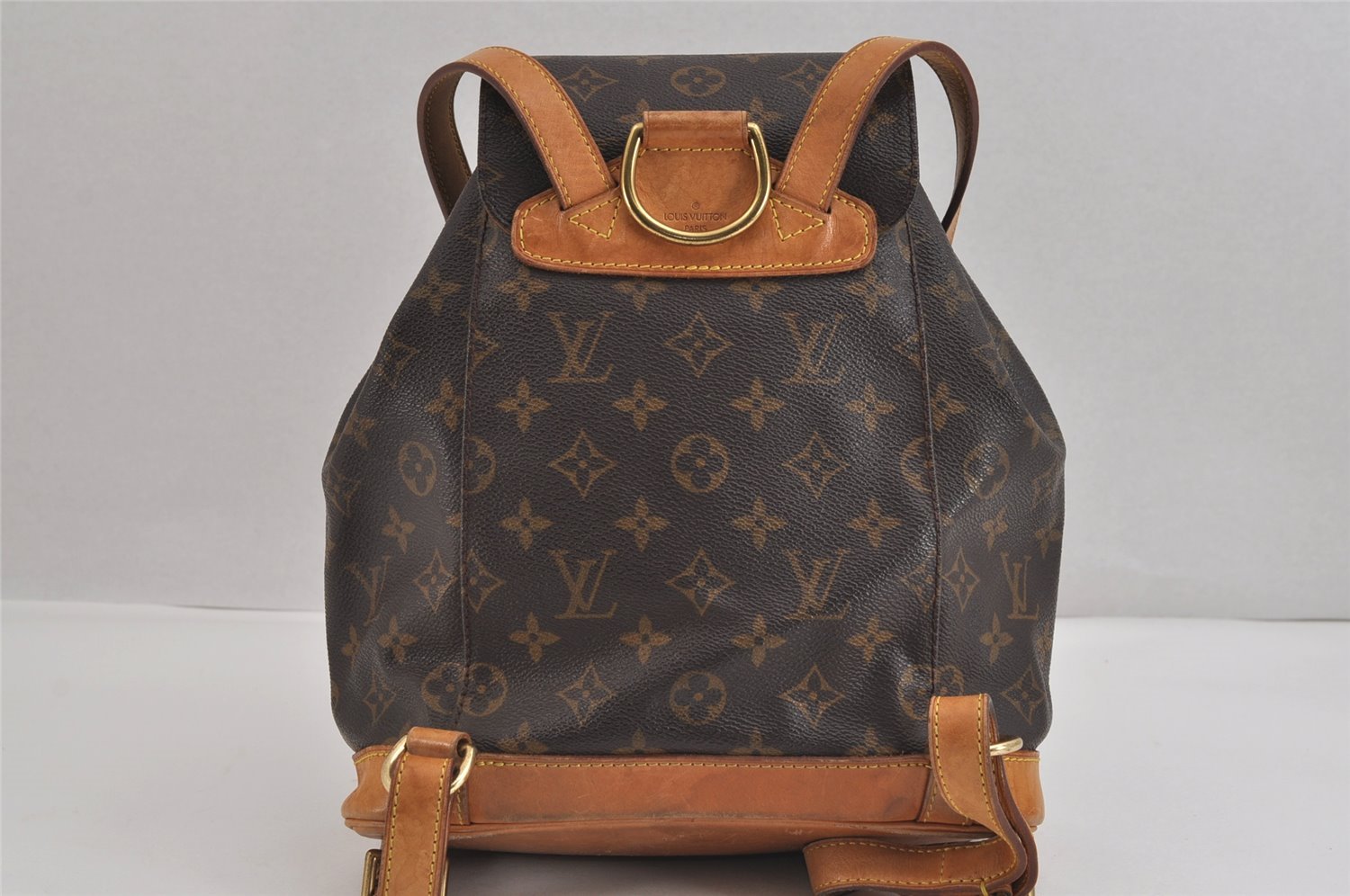 Authentic Louis Vuitton Monogram Montsouris MM Backpack M51136 LV 3192J