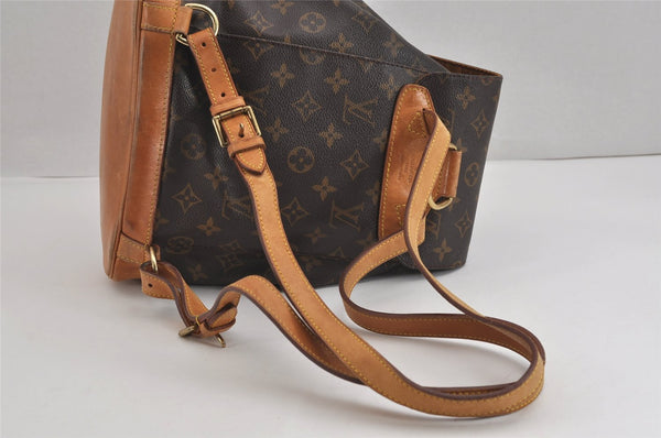 Authentic Louis Vuitton Monogram Montsouris MM Backpack M51136 LV 3192J