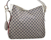 Authentic GUCCI Sherry Line Shoulder Bag GG Canvas Leather 247597 Navy 3192K