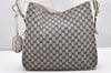 Authentic GUCCI Sherry Line Shoulder Bag GG Canvas Leather 247597 Navy 3192K