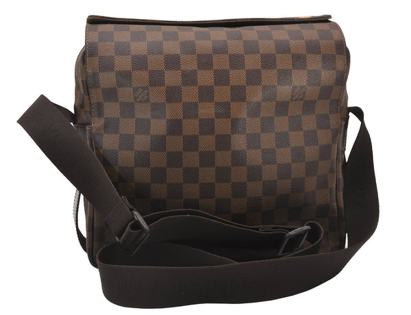 Authentic Louis Vuitton Damier Naviglio Shoulder Cross Body Bag N45255 LV 3196J