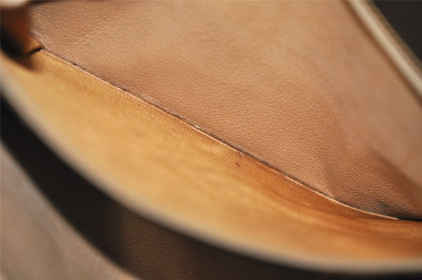 Authentic GUCCI 2Way Shoulder Clutch Bag Purse GG PVC Leather Brown 3197I