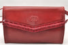 Authentic GUCCI Vintage Shoulder Cross Body Bag Purse Leather Red 3197K