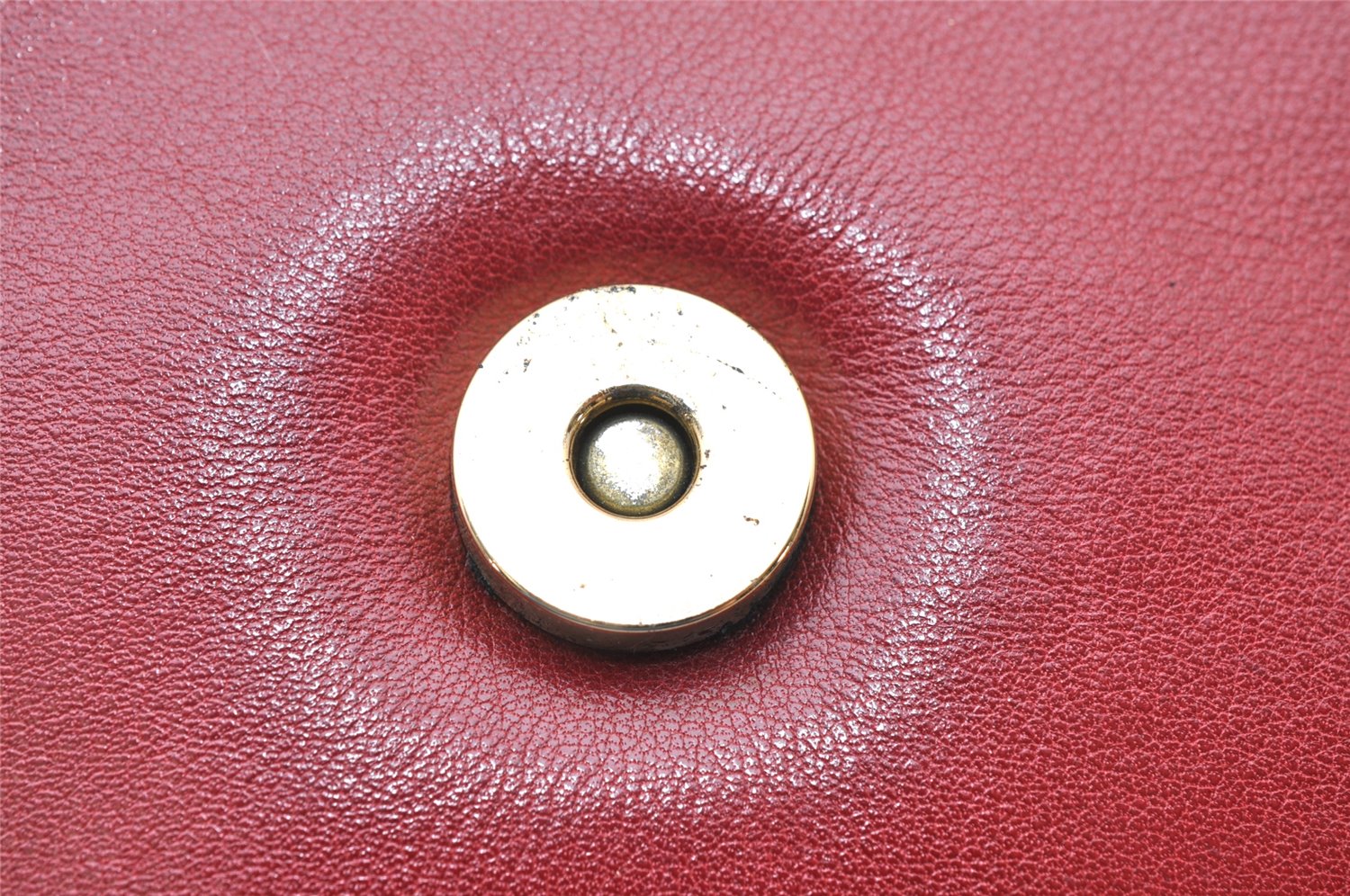 Authentic GUCCI Vintage Shoulder Cross Body Bag Purse Leather Red 3197K