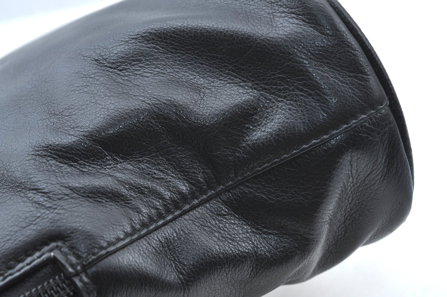 Authentic GUCCI Bamboo 2Way Shoulder Hand Bag Purse Leather Black Junk 3198G