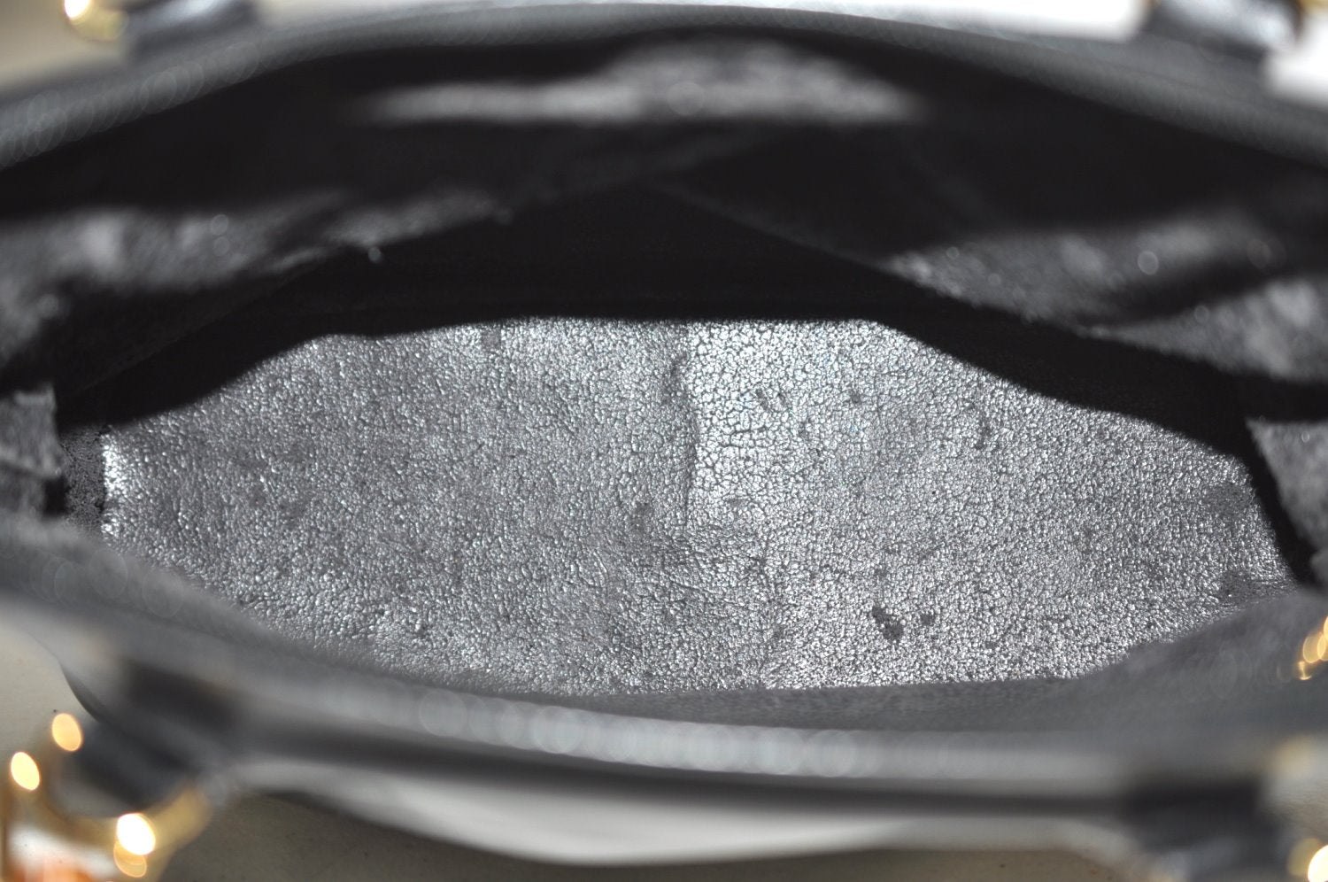 Authentic GUCCI Bamboo 2Way Shoulder Hand Bag Purse Leather Black Junk 3198G