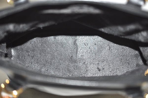 Authentic GUCCI Bamboo 2Way Shoulder Hand Bag Purse Leather Black Junk 3198G