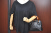 Authentic GUCCI Bamboo 2Way Shoulder Hand Bag Purse Leather Black Junk 3198G
