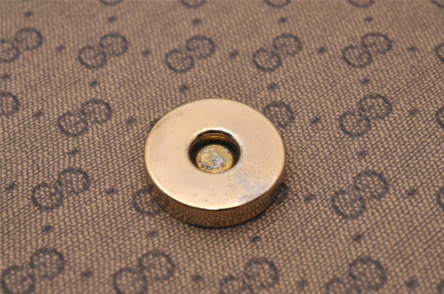 Authentic GUCCI Micro GG PVC Leather Shoulder Cross Body Bag Brown Junk 3198I