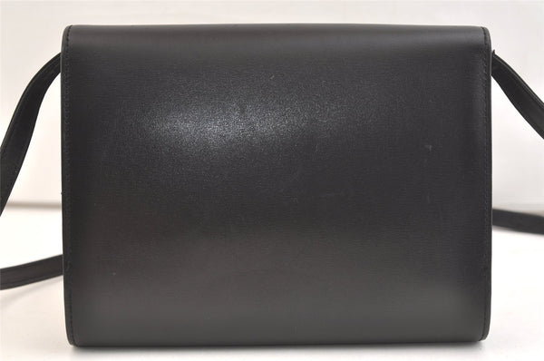 Authentic GUCCI Vintage Shoulder Cross Body Bag Purse Leather Black 3198K