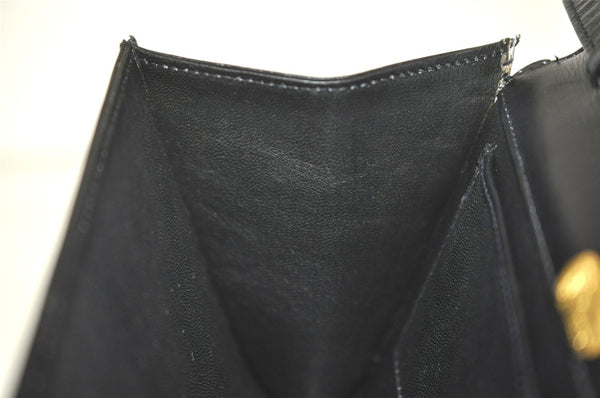 Authentic GUCCI Vintage Shoulder Cross Body Bag Purse Leather Black 3198K