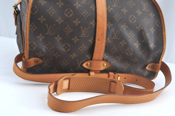 Authentic Louis Vuitton Monogram Saumur 35 Shoulder Cross Bag M42254 LV 3199J