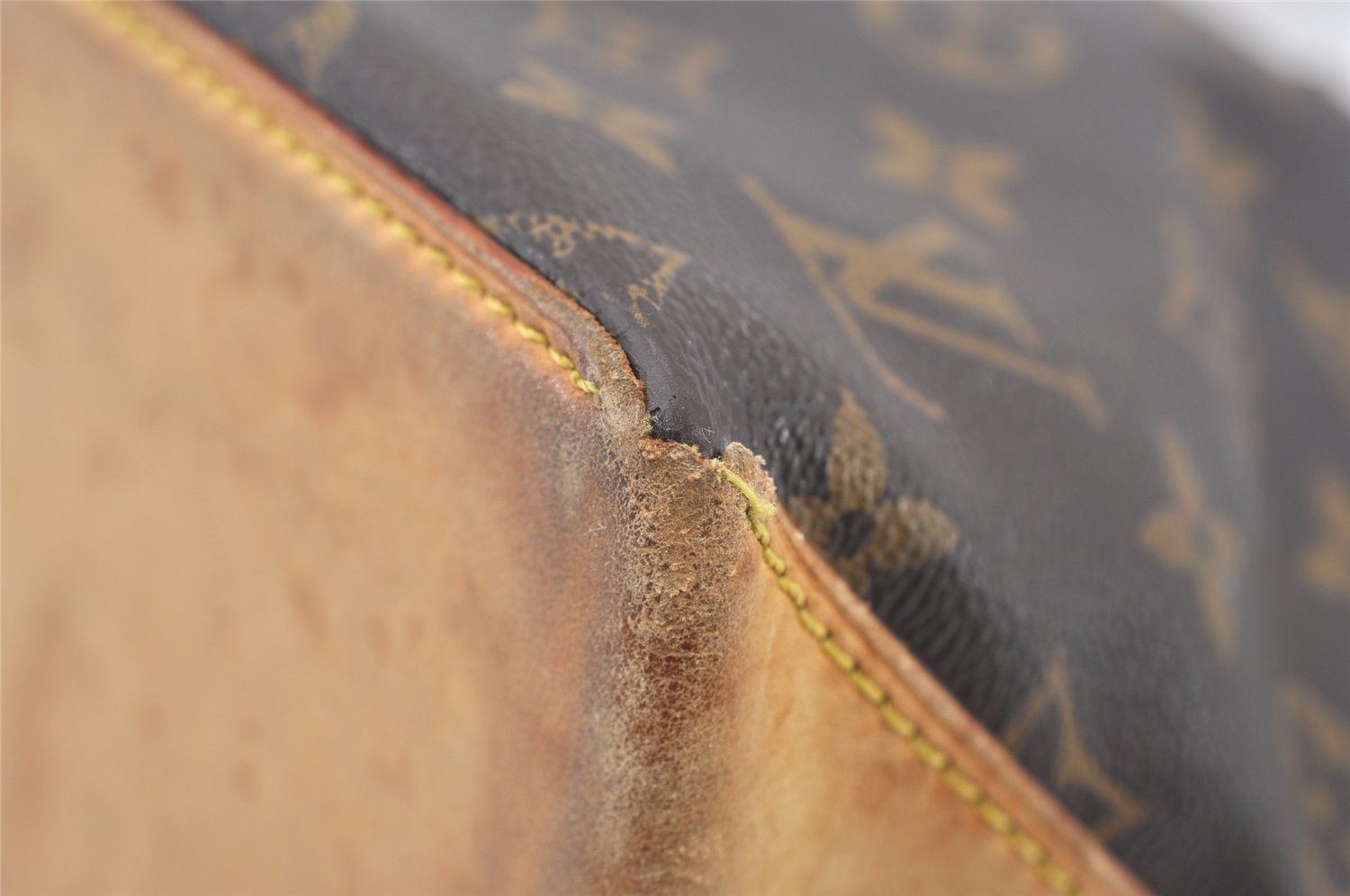 Authentic Louis Vuitton Monogram Cabas Piano Shoulder Tote Bag M51148 Junk 3200J