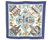 Authentic HERMES Carre 90 Scarf "PERSEPOLIS" Silk Navy 3200K