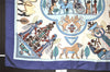 Authentic HERMES Carre 90 Scarf "PERSEPOLIS" Silk Navy 3200K