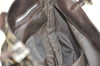 Authentic FENDI Zucca Vintage Shoulder Tote Bag Canvas Leather Brown Black 3201I