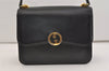 Authentic GUCCI Vintage Hand Bag Purse Leather Black 3201J