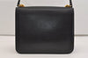 Authentic GUCCI Vintage Hand Bag Purse Leather Black 3201J