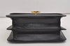 Authentic GUCCI Vintage Hand Bag Purse Leather Black 3201J