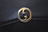 Authentic GUCCI Vintage Hand Bag Purse Leather Black 3201J