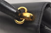 Authentic GUCCI Vintage Hand Bag Purse Leather Black 3201J