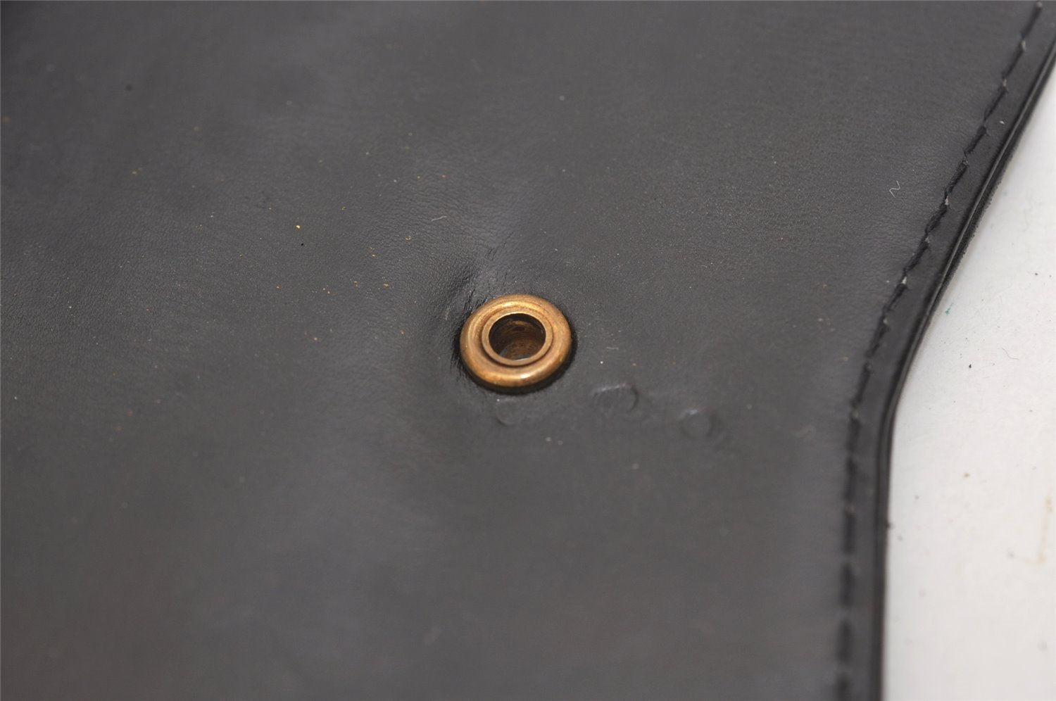 Authentic GUCCI Vintage Hand Bag Purse Leather Black 3201J