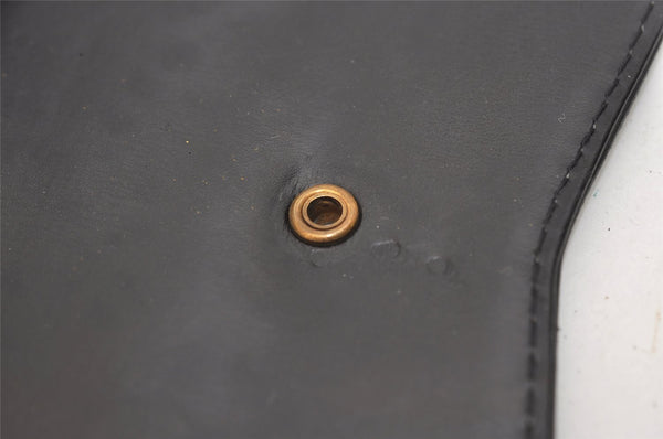 Authentic GUCCI Vintage Hand Bag Purse Leather Black 3201J