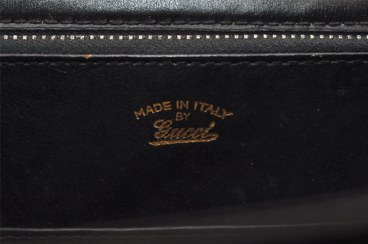 Authentic GUCCI Vintage Hand Bag Purse Leather Black 3201J