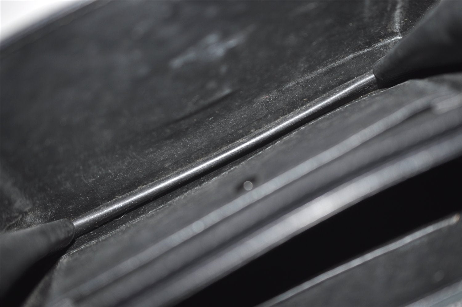 Authentic GUCCI Vintage Hand Bag Purse Leather Black 3201J